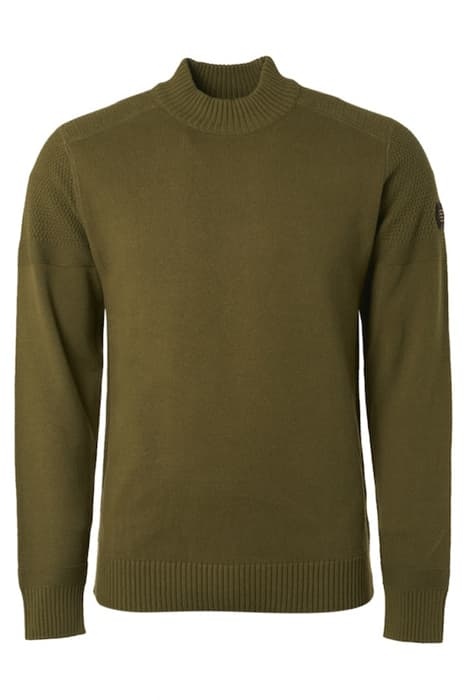 PULLOVER CREWNECK MIX JACQUARD RESPONSIBLE CHOICE SAGE GREEN by No Excess