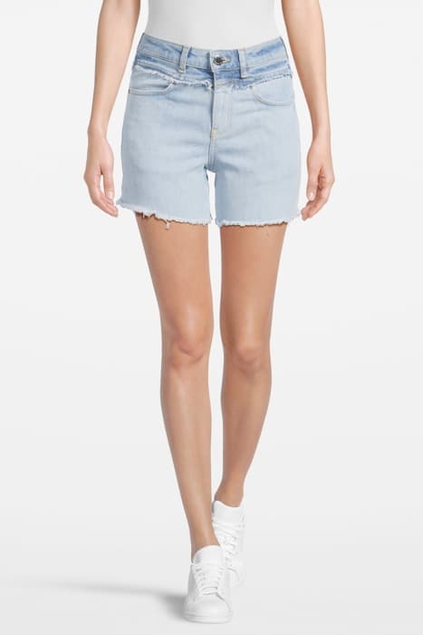 BRADFORD SHORTS DENIM PATCH LIGHT BLUE/DARK BLUE by PINKO