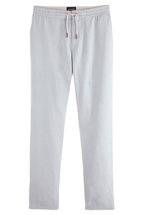 WARREN COTTON/LINEN TWILL JOGGER LIGHT GREY by Scotch & Soda