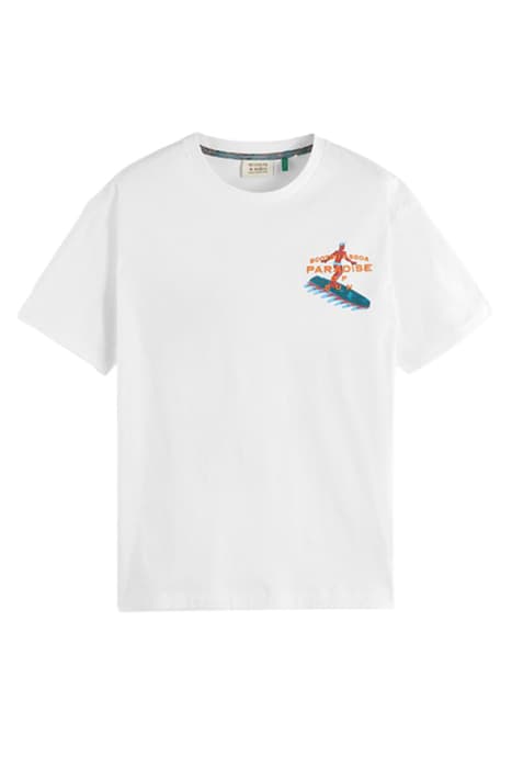 FRONT BACK ARTWORK TEE WHITE by Scotch & Soda