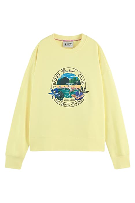 LOOSE FIT CREWNECK SWEATER POPCORN by Scotch & Soda