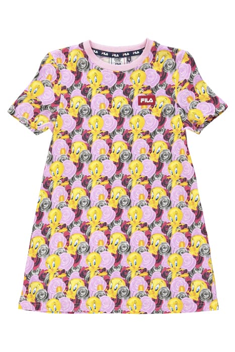 LANGEOOG AOP TEE DRESS LILAC SACHET ROSES AOP by FILA