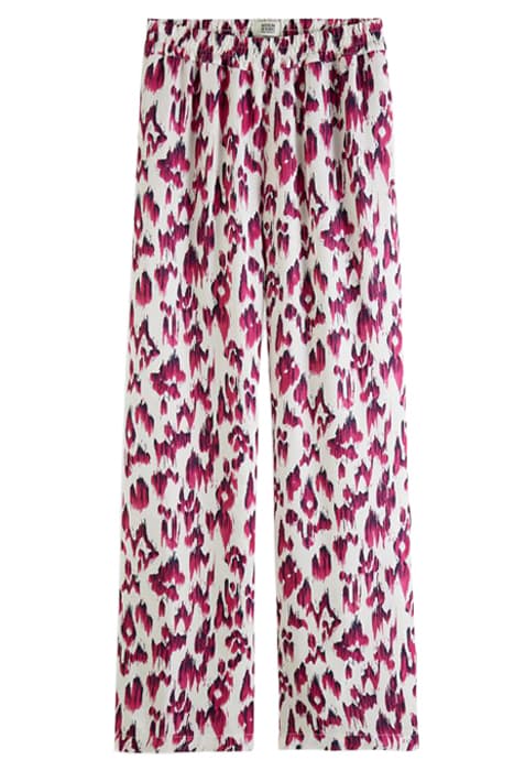 GIA - MID-RISE WIDE LEG PRINTED ELASTICATED TROUSERS BRUSHED by Scotch & Soda