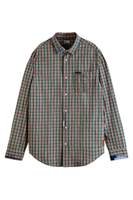 REGULAR-FIT CHECKED POPLIN SHIRT COMBO A by Scotch & Soda