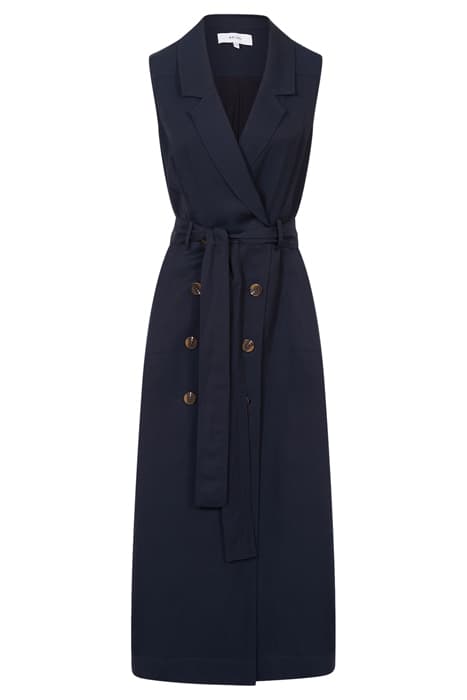 MARIAH-LINEN BELTED BUTTO NAVY by Reiss