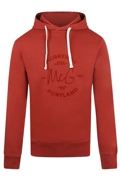 GRAPHIC HOODY RUSTY RED by McGregor