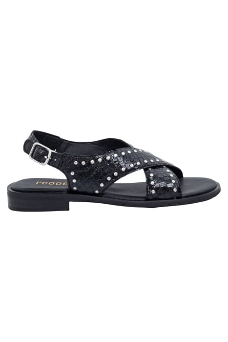 PATENT LEATHER SANDALS WITH STUDDED CROCODILE EFFECT I.CODE  by ICODE