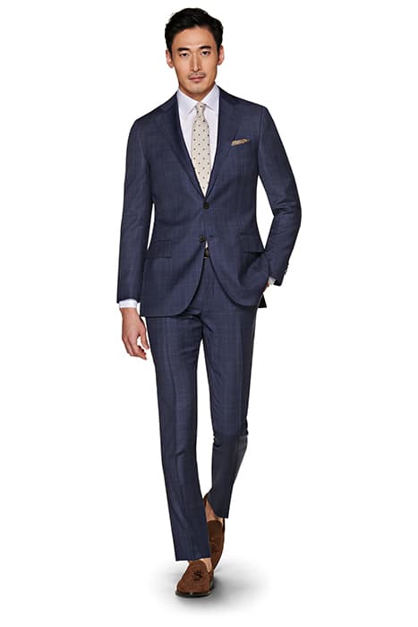 MID BLUE CHECKED LAZIO SUIT by Suitsupply