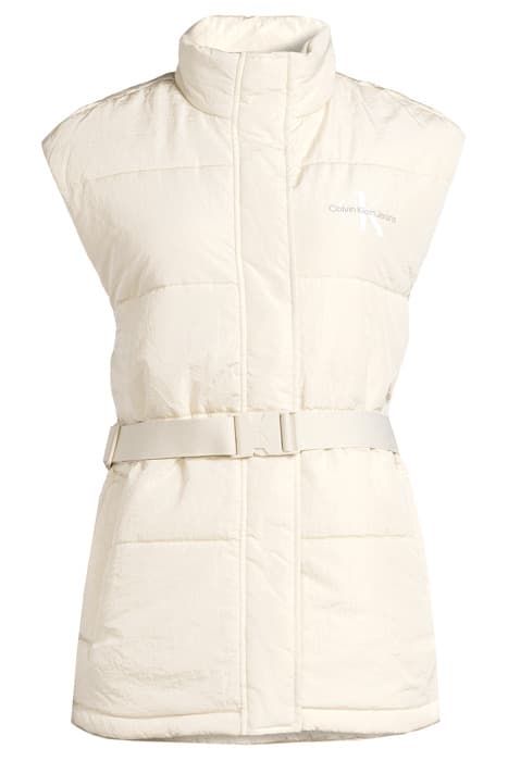 EO/ BELTED VEST EGGSHELL by Calvin Klein