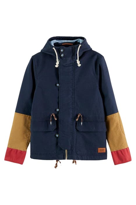 WASHED COLOUR BLOCK HOODED JACKET COMBO A by Scotch & Soda