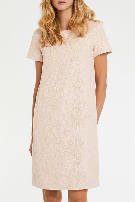 DRESS IN JACQUARD RELIEF LIGHT PINK by Paule Ka