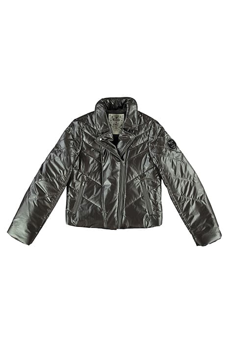 GIRL'S DARK SILVER BIKER JACKET CHAMPAGNE by IKKS