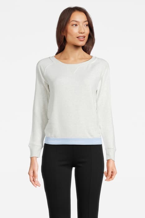 L/S CREW NECK SNOW HEATHER by Calvin Klein