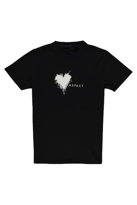 HEART TEE BLACK-GREY by ASPACT