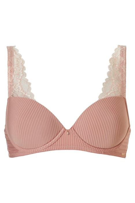 CO BRA TSHIRT DONNA STRIPE LACE BLUSH by Livera