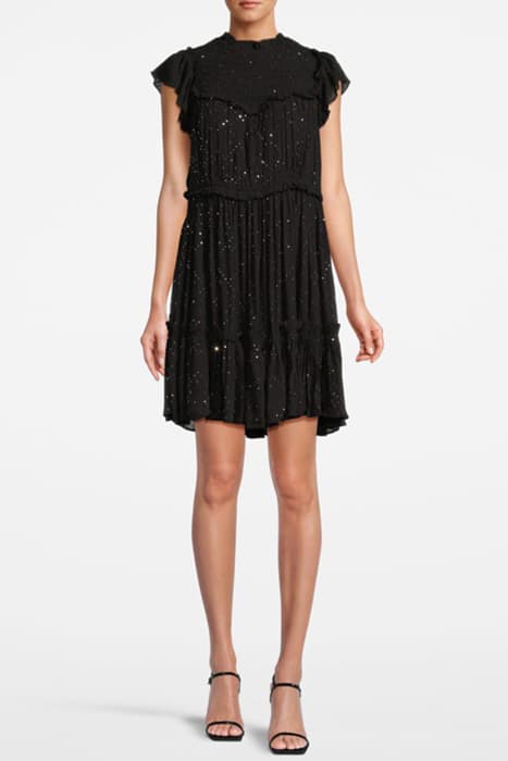 PERRI SPARKLE DRESS BLACK by AllSaints