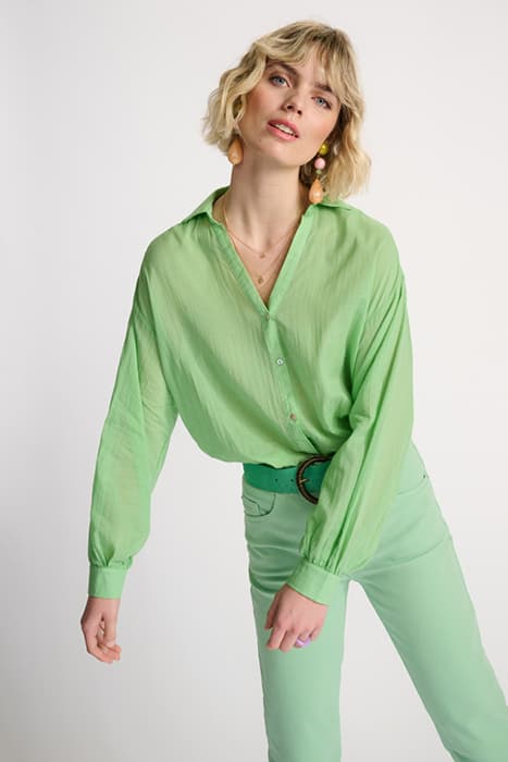 BLOUSE - VIOLET GRASS GREEN by POM Amsterdam