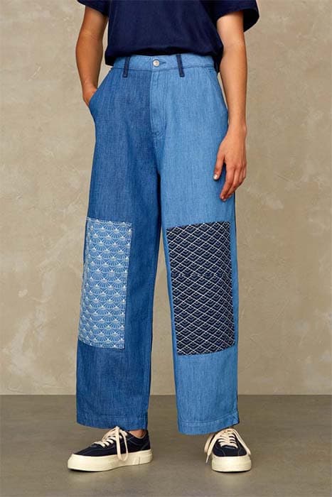 LEILA WORKER AWARE DENIM COLOR BLOCK by Kings Of Indigo