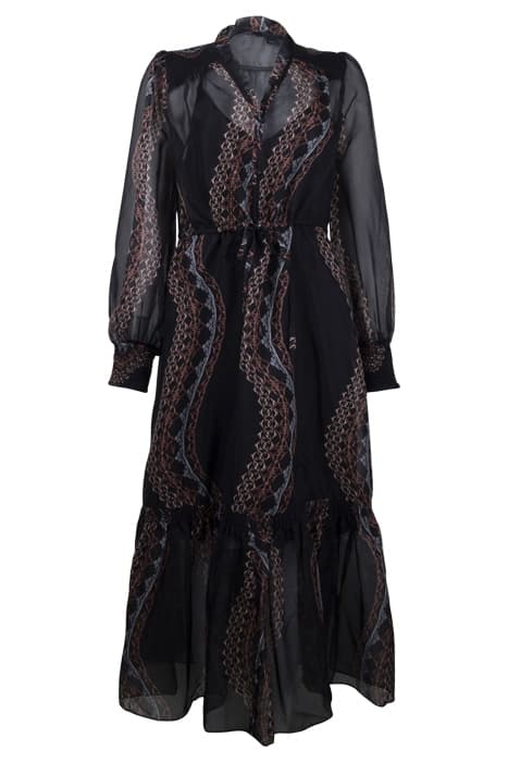 NISHA LETICIA DRESS BLACK MULTI by AllSaints