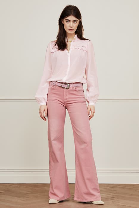 EVA WIDE LEG TROUSERS DENIM PINK by Fabienne Chapot