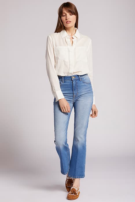 THE BOULEVARD MID RISE CROP BOOTCUT MISTY by Current/Elliott