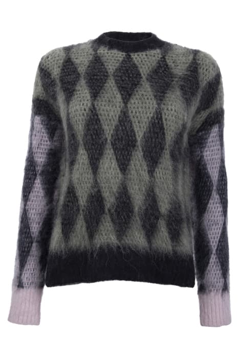 DIAMOND CREW NECK BLACK/SAGE/PINK by AllSaints