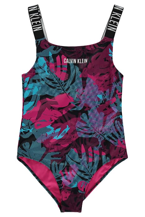 SWIMSUIT-PRINT JUNGLE LEAF BLACK AOP by Calvin Klein