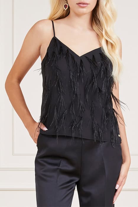 MELODY FEATHER CAMI JET BLACK A996 by Marciano by Guess