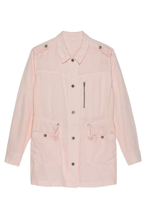 LINEN JACKET WITH CARGO BAGS MAUVE CHALK by Sandwich