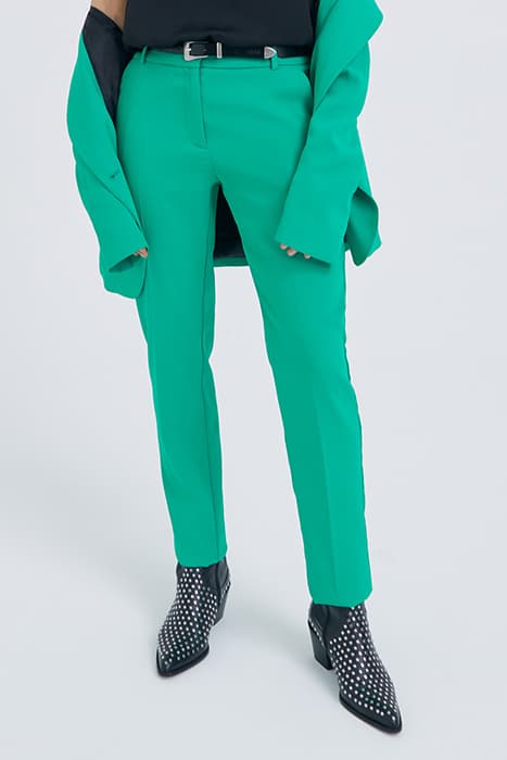 GREEN HIGH-WAIST STRAIGHT TROUSERS by IKKS