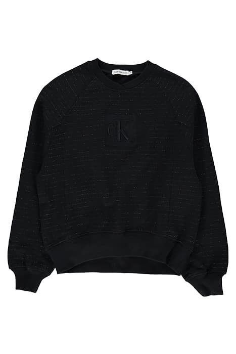 FESTIVE GLITTER SWEA CK BLACK by Calvin Klein