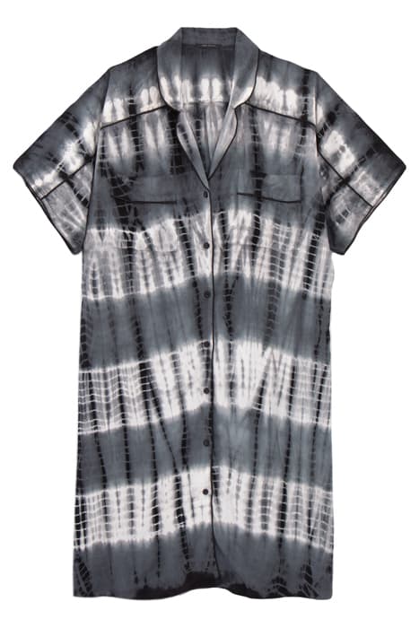 BLACK SHIRT DRESS WITH TIE-DYE PRINT by IKKS