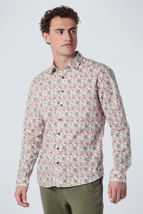 SHIRT STRETCH ALLOVER PRINTED MAUVE by No Excess