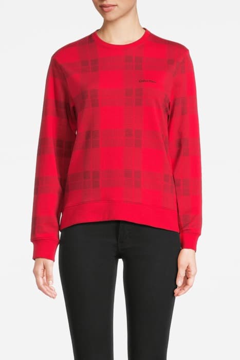 L/S SWEATSHIRT TEXTURED PLAID_EXACT by Calvin Klein