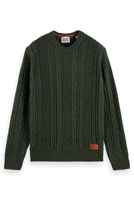 WOOL-BLEND STRUCTURE KNIT SWEATER MILITARY by Scotch & Soda