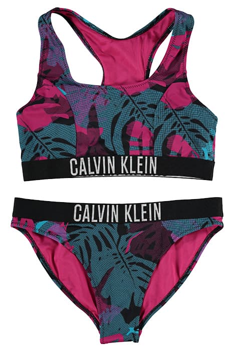 BRALETTE BIKINI SET- JUNGLE LEAF BLACK AOP by Calvin Klein