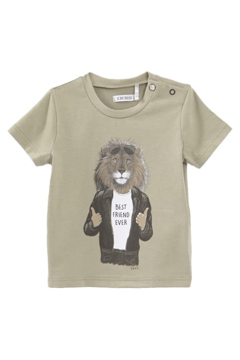 BABY BOYS’ KHAKI LION IMAGE T-SHIRT by IKKS