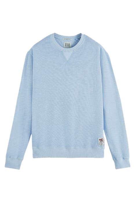 GARMENT DYE STRUCTURED SWEATSHIRT SEA BLUE by Scotch & Soda