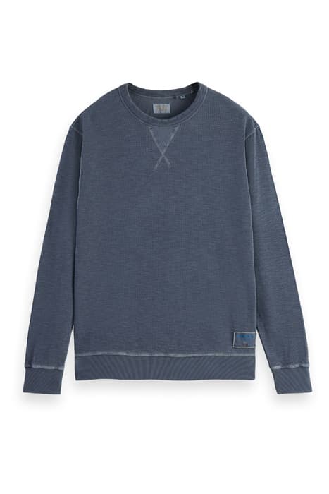 GARMENT-DYED STRUCTURED SWEATSHIRT NIGHT by Scotch & Soda