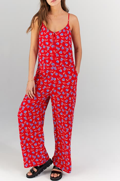 CHERRY BOHO PRINT JUMPSUIT by ICODE