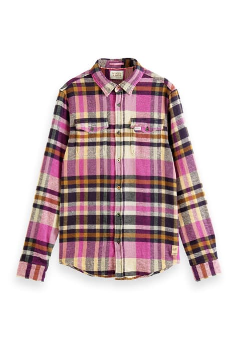 REGULAR-FIT CHECKED BRUSHED FLANNEL SHIRT COMBO A by Scotch & Soda