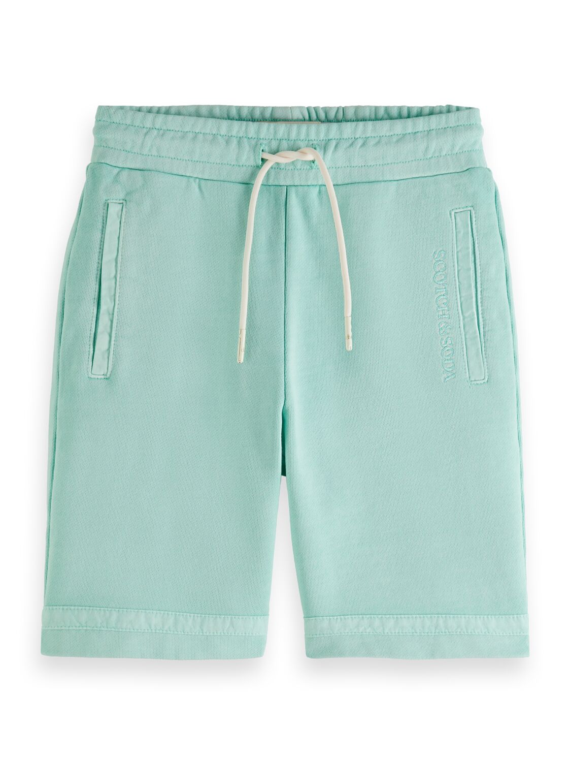 GARMENT-DYED SWEAT SHORT IN ORGANIC COTTON MINT by Scotch & Soda