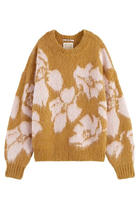 BRUSHED ABSTRACT FLORAL PULLOVER CARAMEL by Scotch & Soda