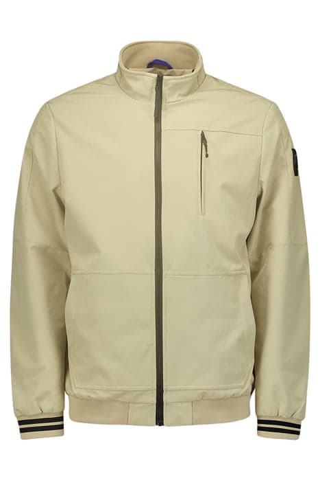 JACKET MID LONG HIGH NECK SAND by Qubz