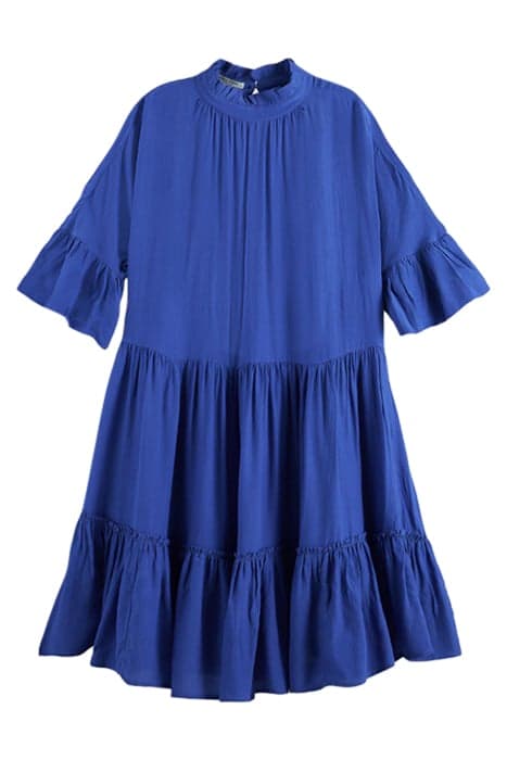 SHORT DRESS WITH RUFFLE SLEEVE DETAIL BRIGHT BLUE by Scotch & Soda