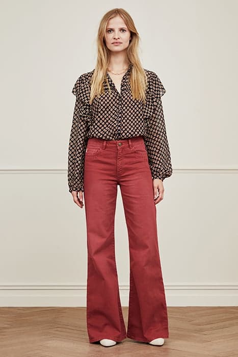 EVA WIDE LEG TROUSERS RA RA RASPBERRY by Fabienne Chapot