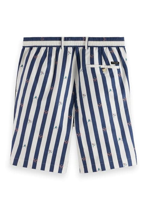 BLAKE- STRIPED COTTON OXFORD BERMUDA SHORT TENNIS MINI by Scotch & Soda