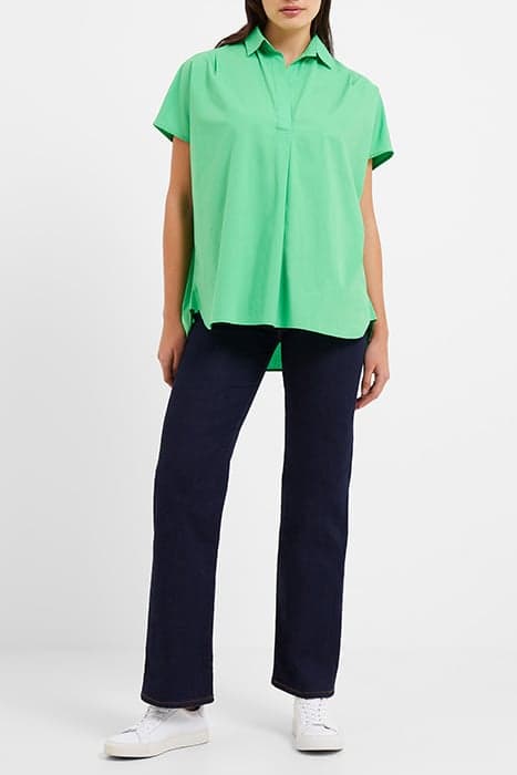 RHODES POPLIN SHIRT POISE GREEN by French Connection