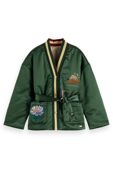 REVERSIBLE SOUVENIR KIMONO BOMBER MILITARY by Scotch & Soda