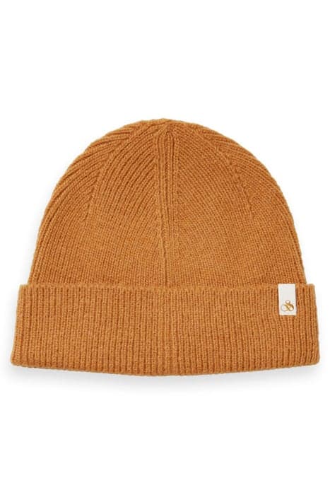 WOOL-BLEND RIB KNIT BEANIE PUMPKIN SPICE by Scotch & Soda